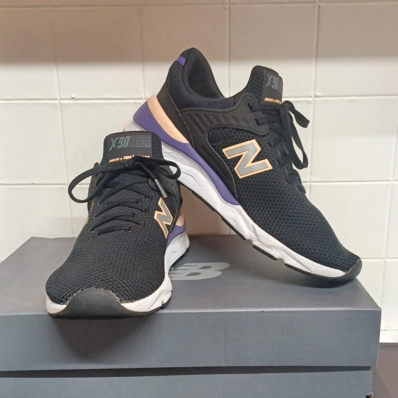 New balance x90 black purple best sale