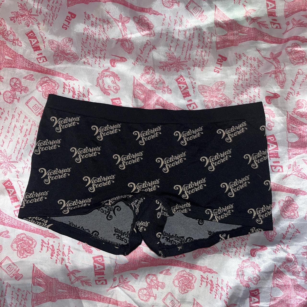 Victoria secret boy-shorts with VS logo all... - Depop