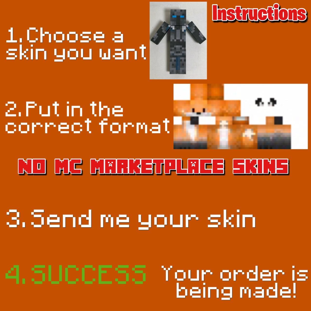 Minecraft 3D Player, custom 3D paper