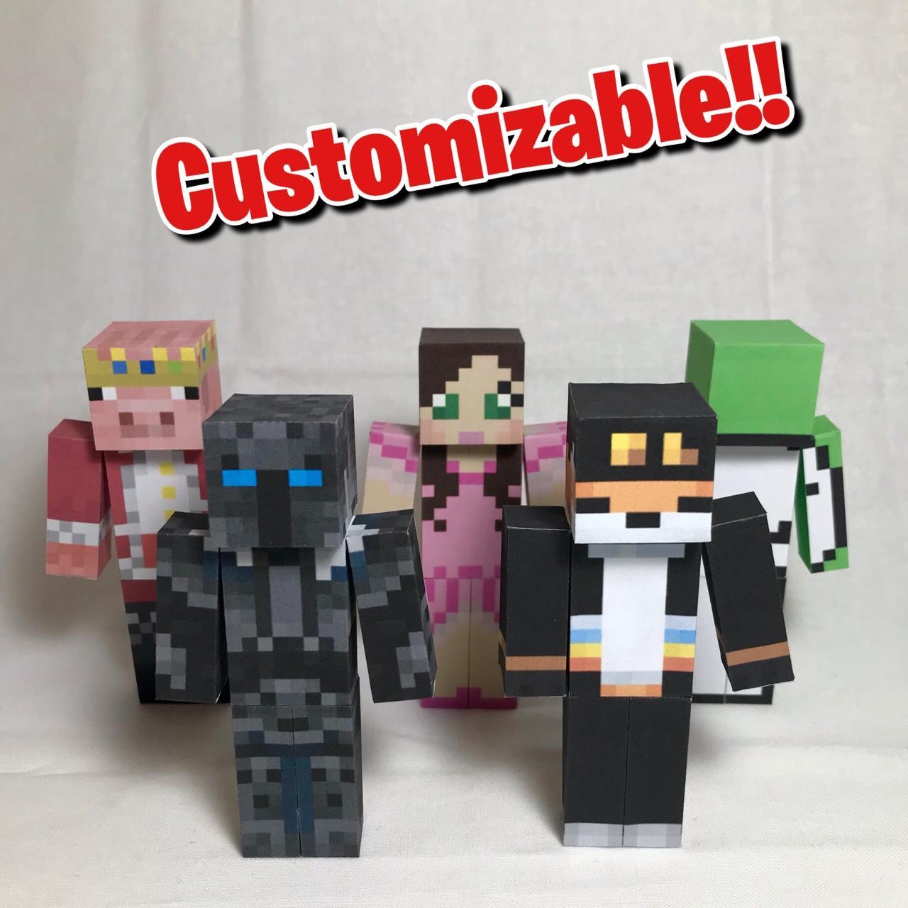 Minecraft 3D Player, custom 3D paper