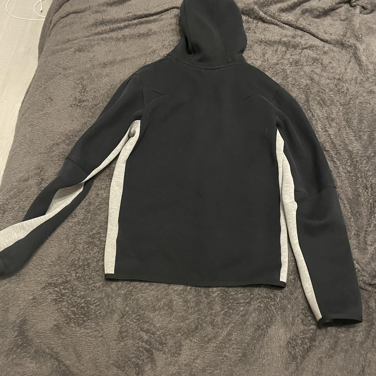 grey and black nike tech fleece zip up jumper - Depop