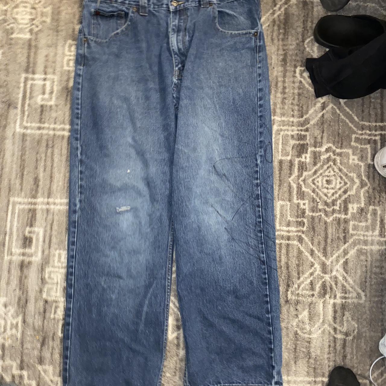 WILL DROP PRICE‼️‼️Vtg Baggy Avirex Jeans with... - Depop