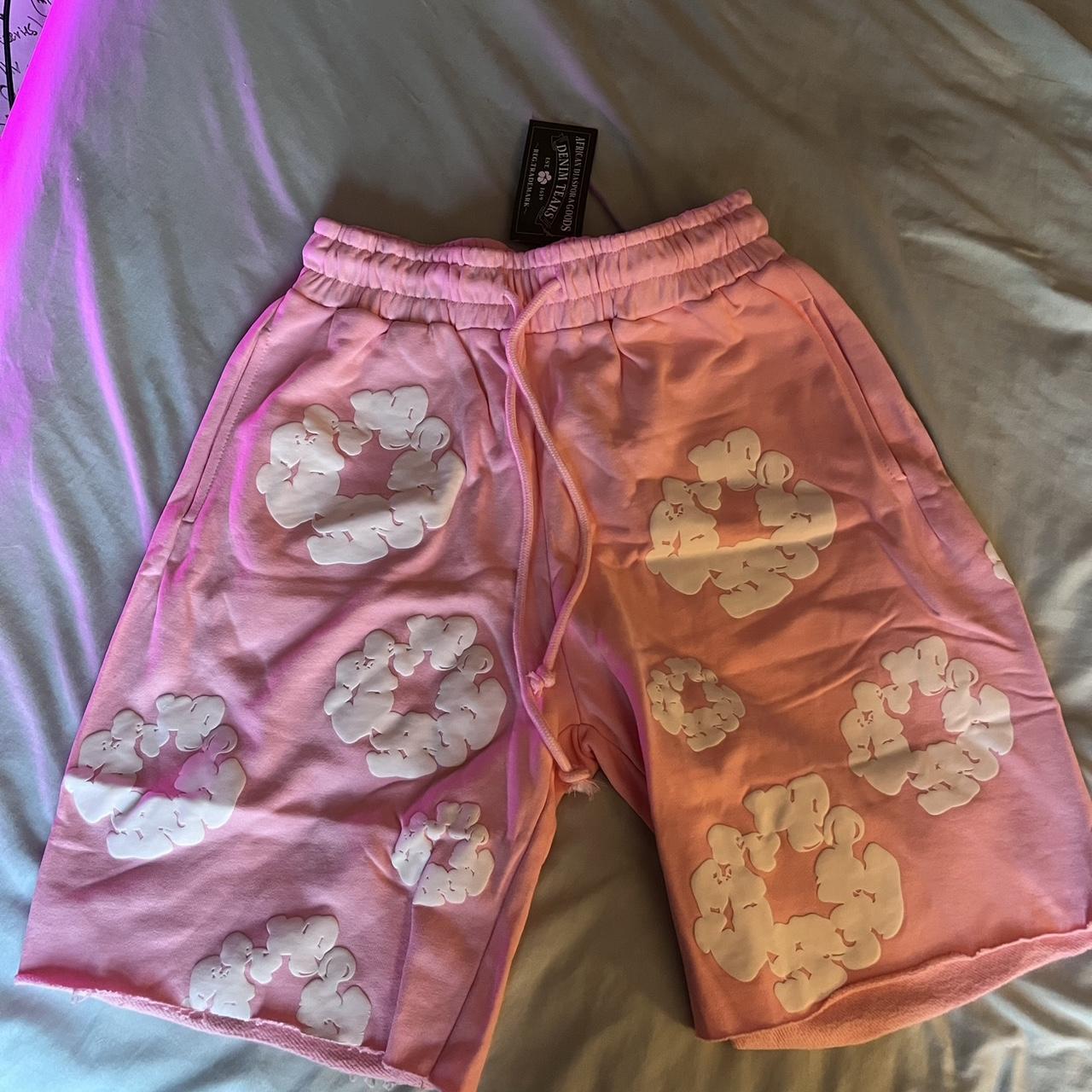 Pink denim tears shorts size large unworn / brand | Depop