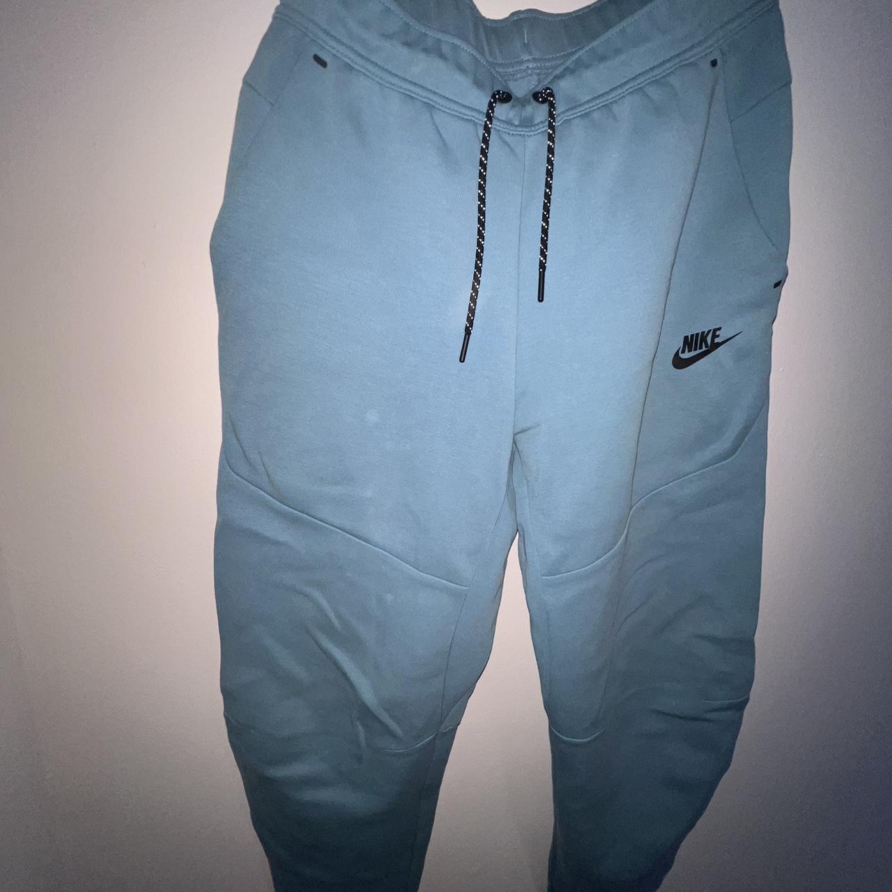 Light blue Nike tech fleece joggers 66% cotton 34%... - Depop