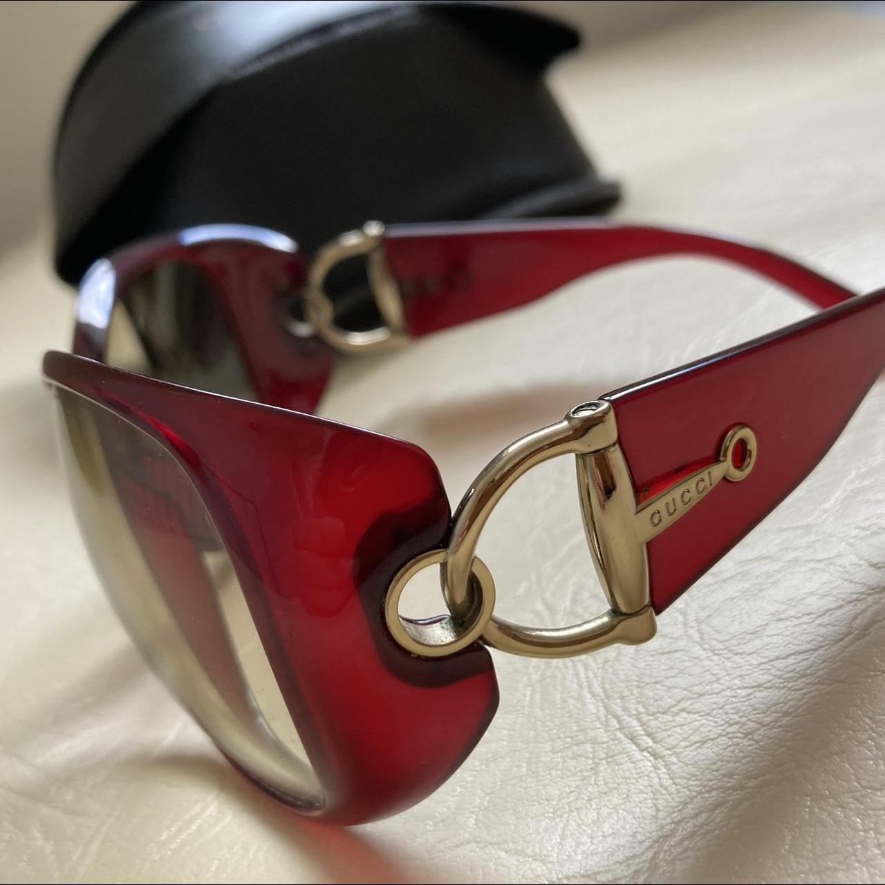 gucci red glitter sunglasses