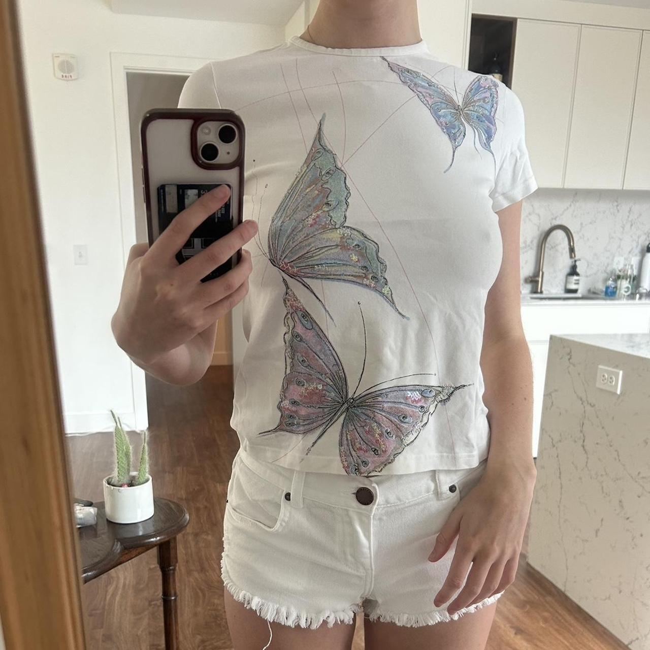 Adorable sparkly butterfly top 🦋 Labeled uk 12 but... - Depop