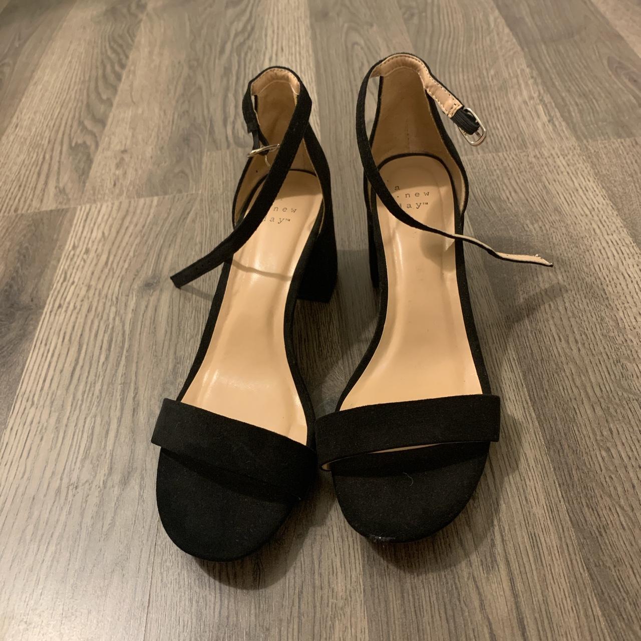 A New Day Women's Black and Tan Sandals | Depop