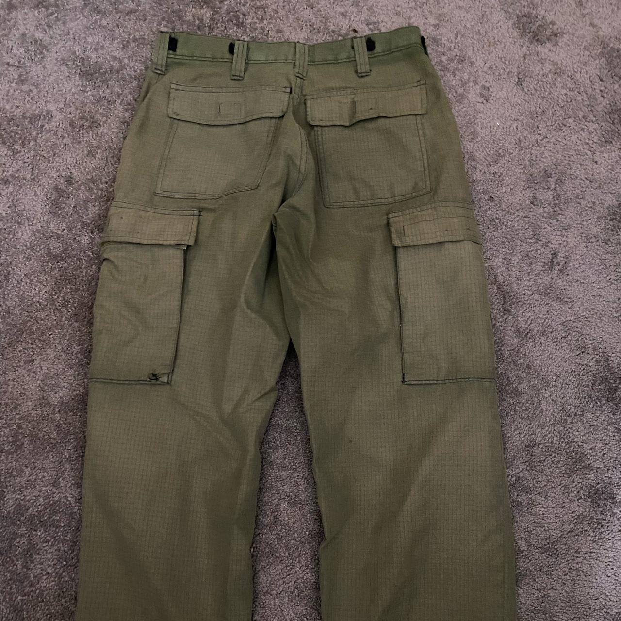 Green cargo pants!!!! Bought them at local vintage... - Depop