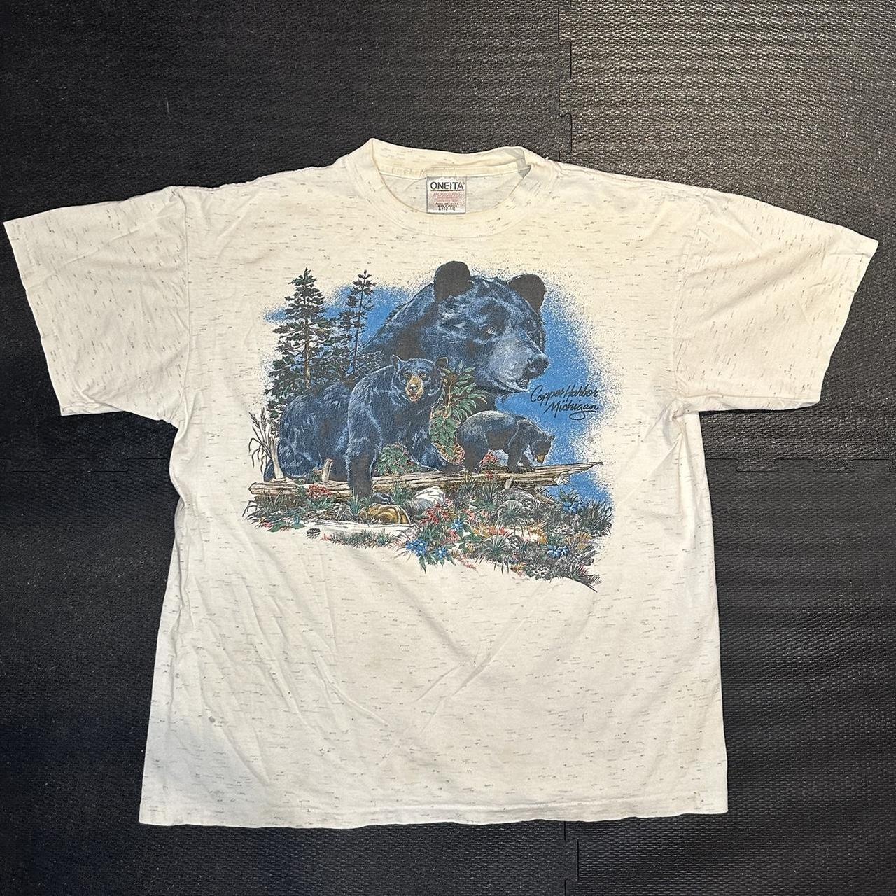 Vintage Black Bear Nature Shirt Good... - Depop