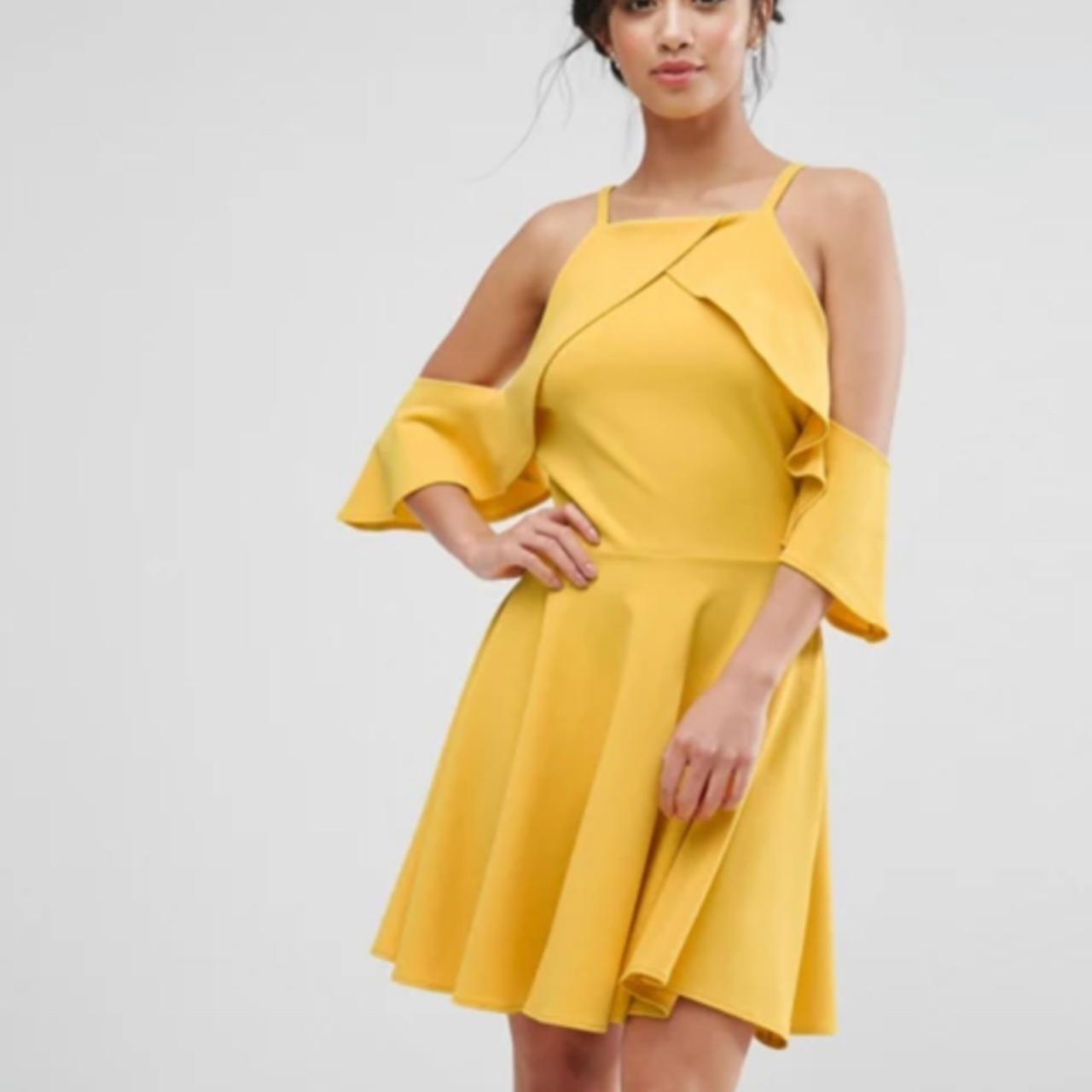 Women's Yellow Dress Depop