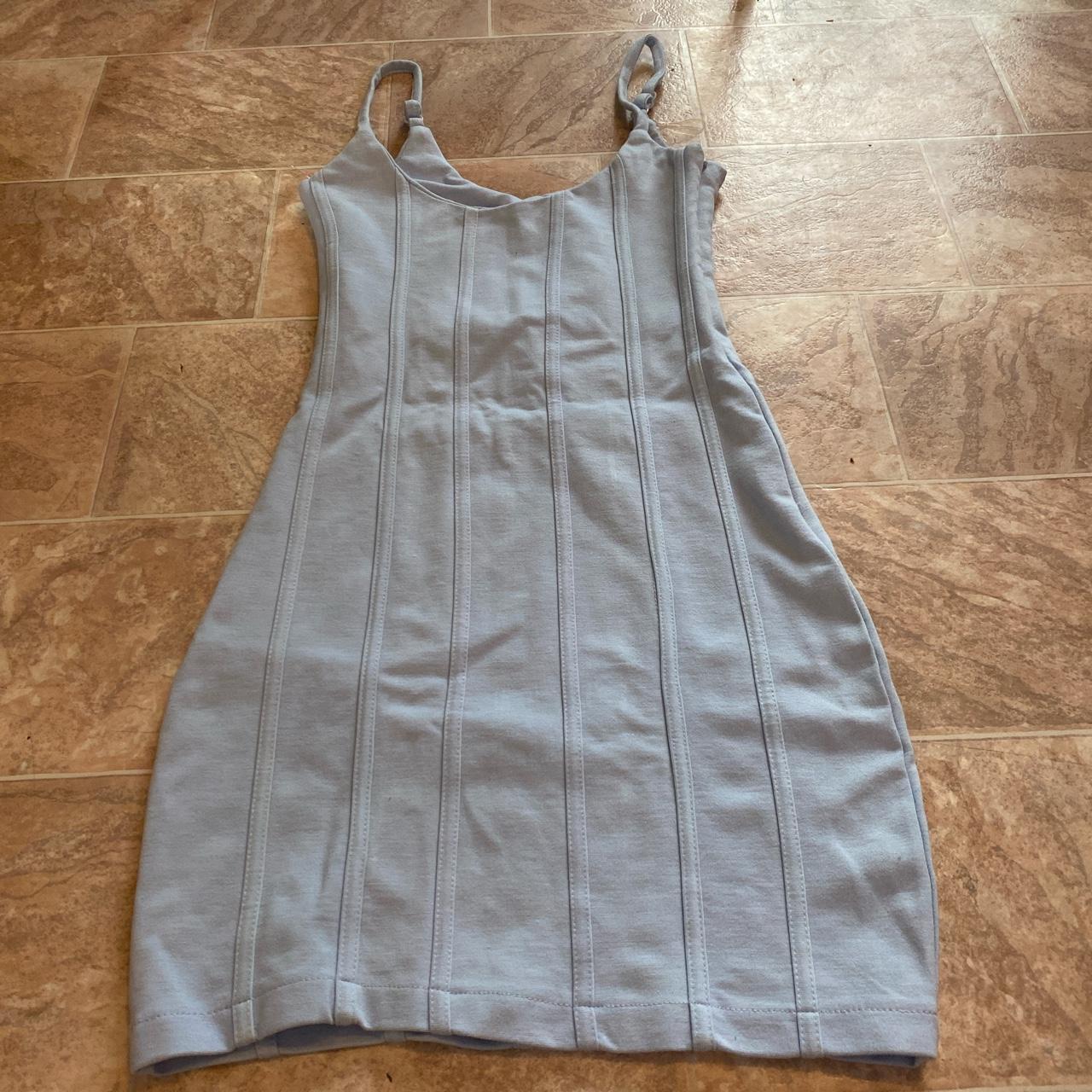 Blue mini dress Baby blue mini dress with tags.... - Depop