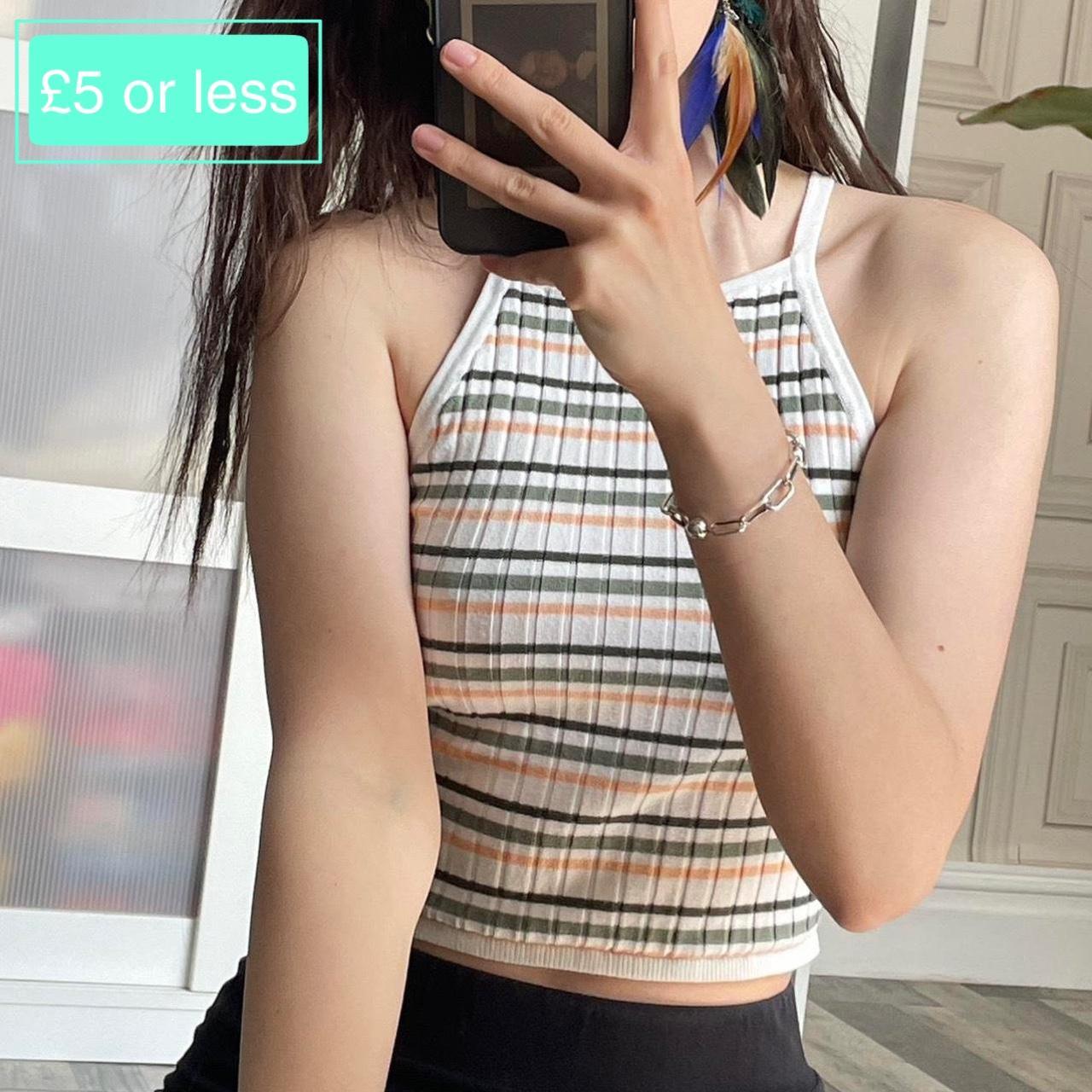 H&M Stripped Crop Top WOMEN 📝 DESCRIPTION The... Depop