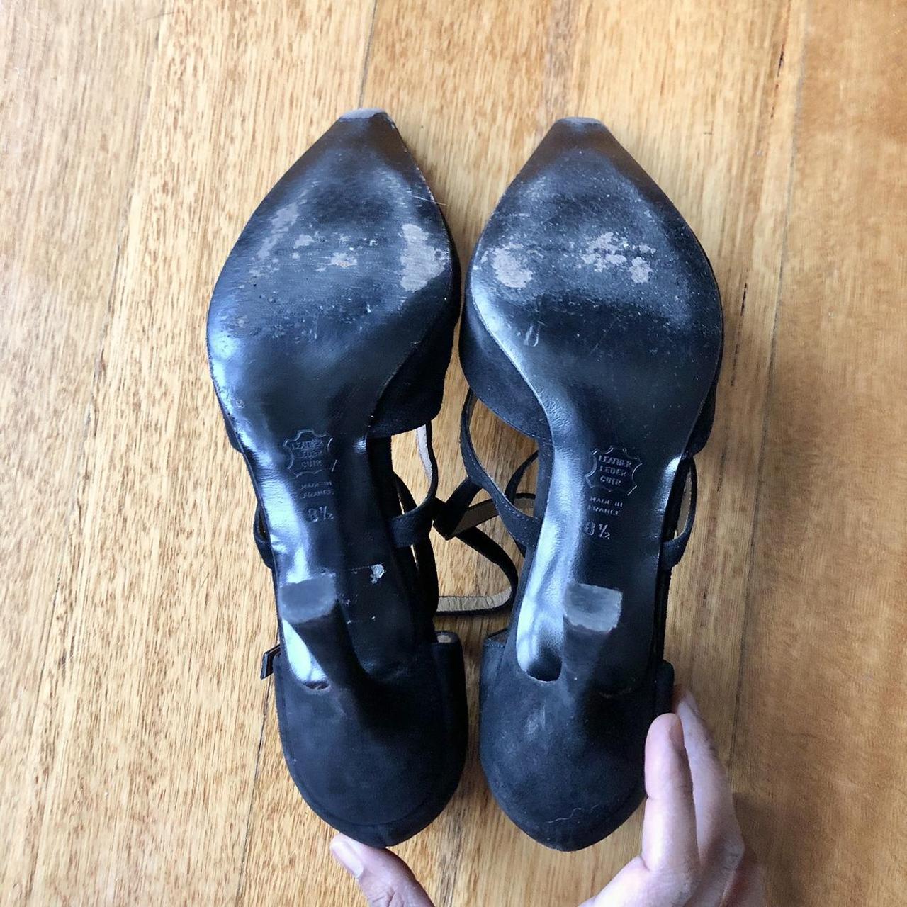 Charles Jourdan Black Suede Strappy Pointed Toe | Depop