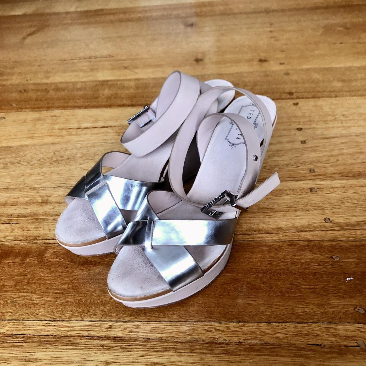 Silver ted baker sandals online