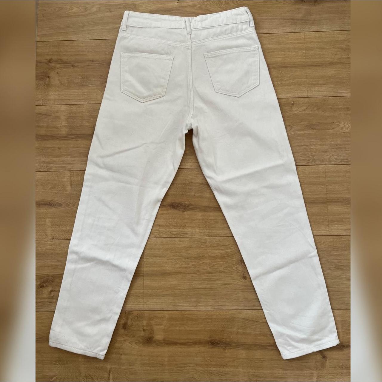 White Vintage Baggy Pants / Straight leg Jeans Size... - Depop