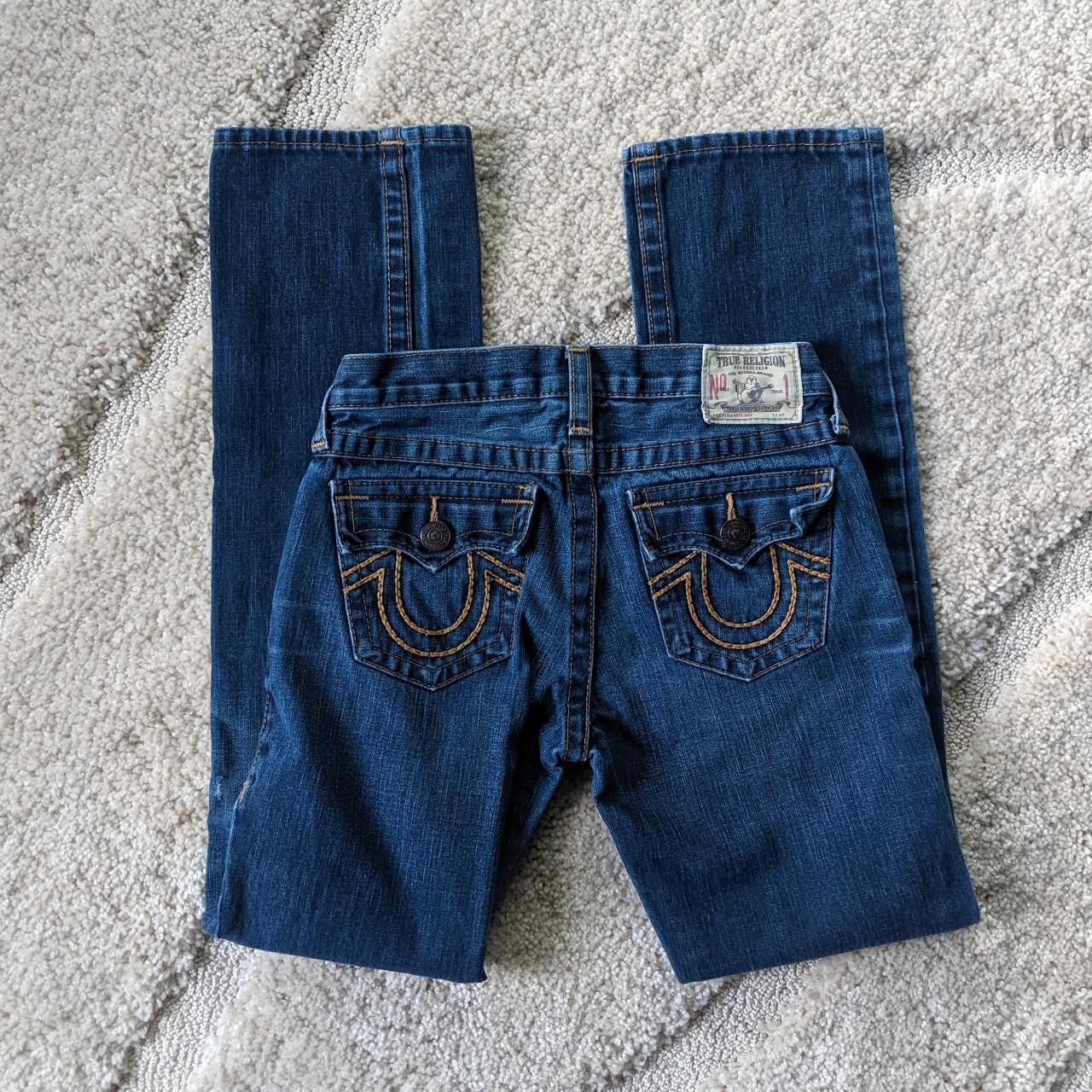 True Religion World Tour Authentic Vintage low rise,... - Depop