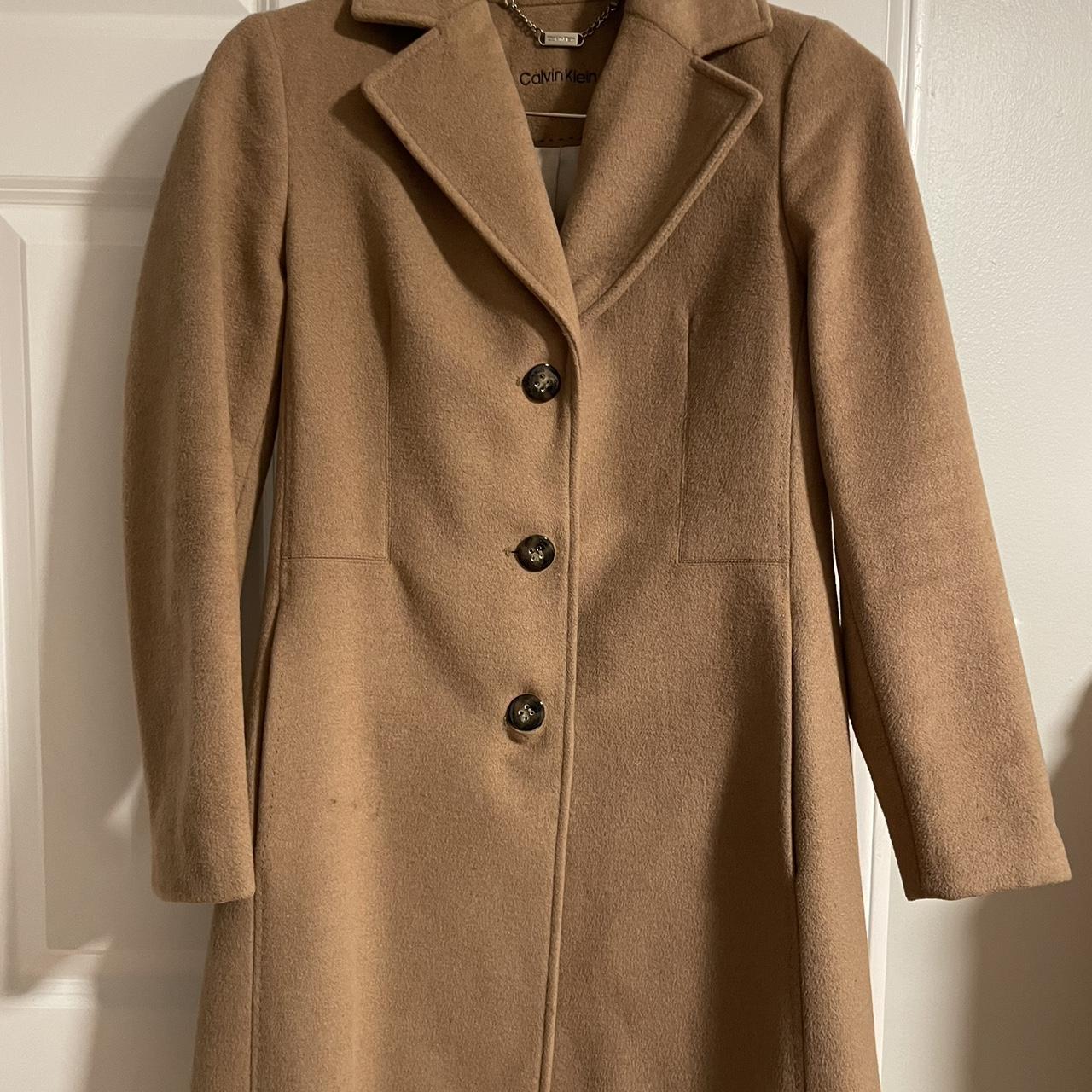 Calvin klein cheap tan coat