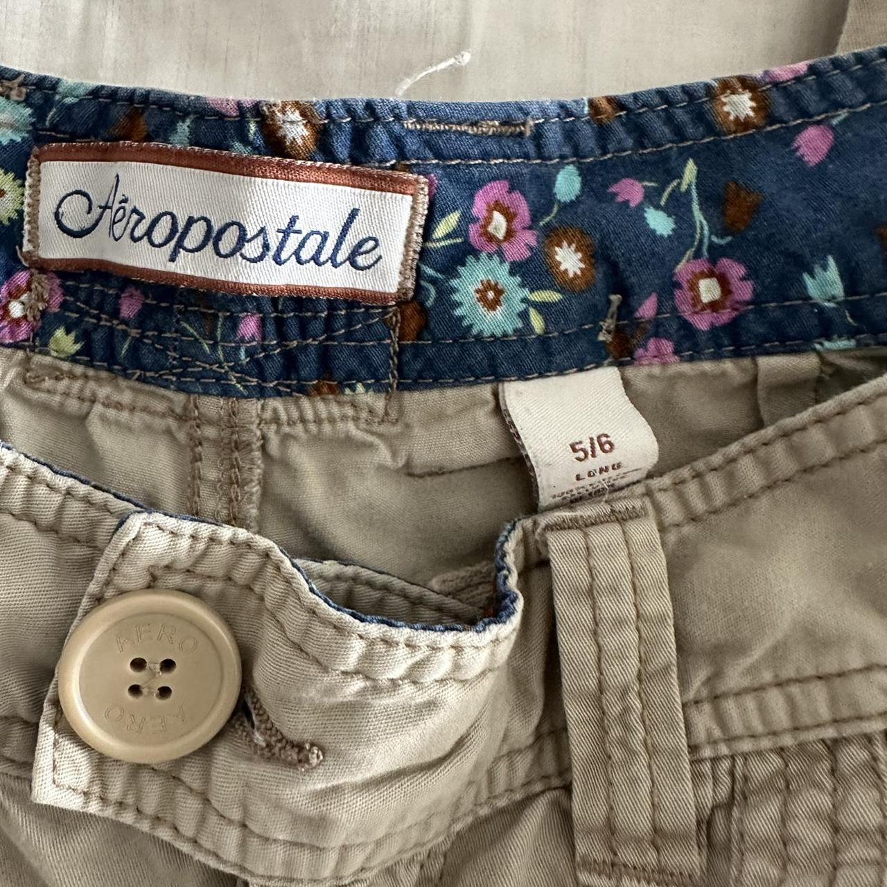 Aeropostale low rise vintage tan beige cargo pants... Depop