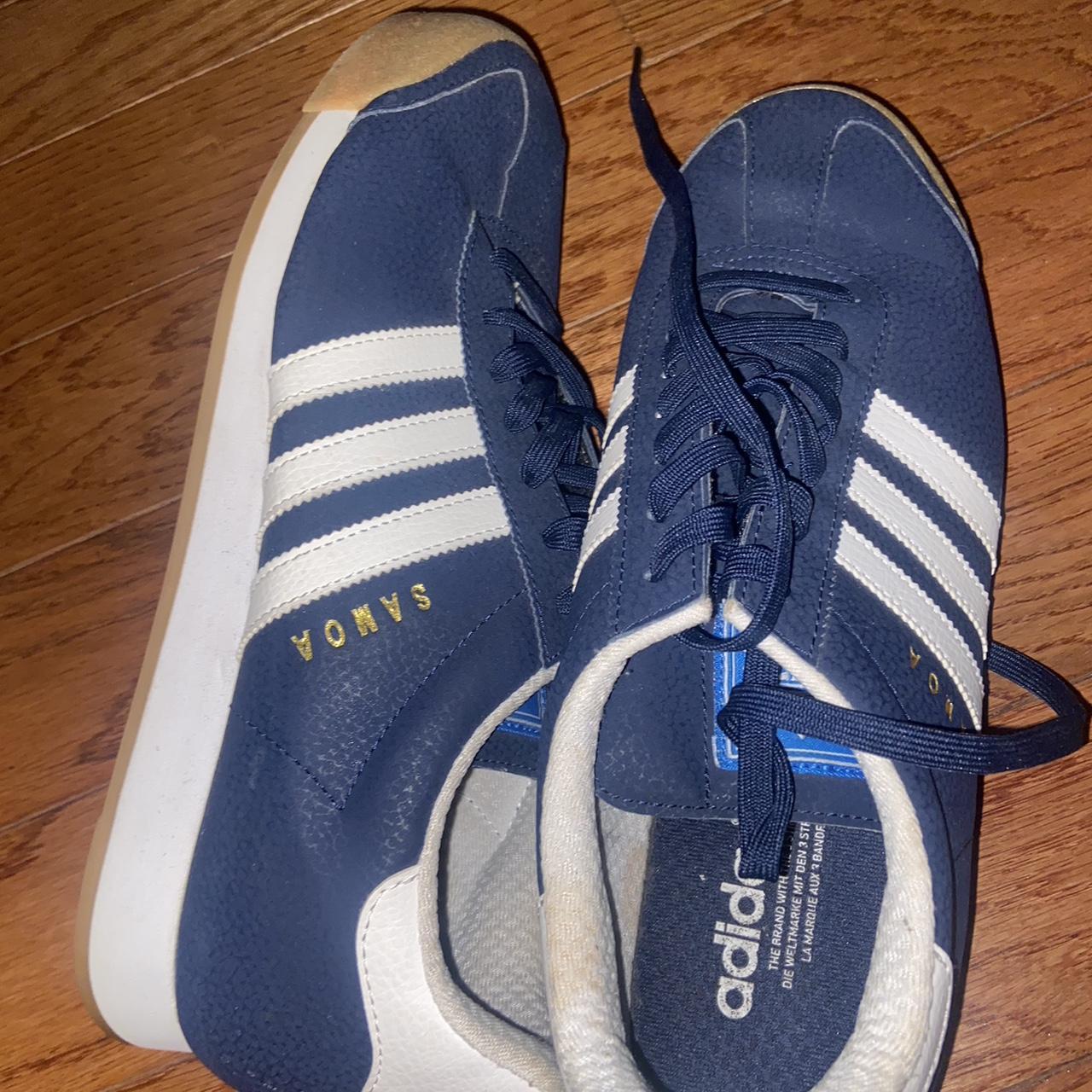 Adidas samoa deals navy blue white