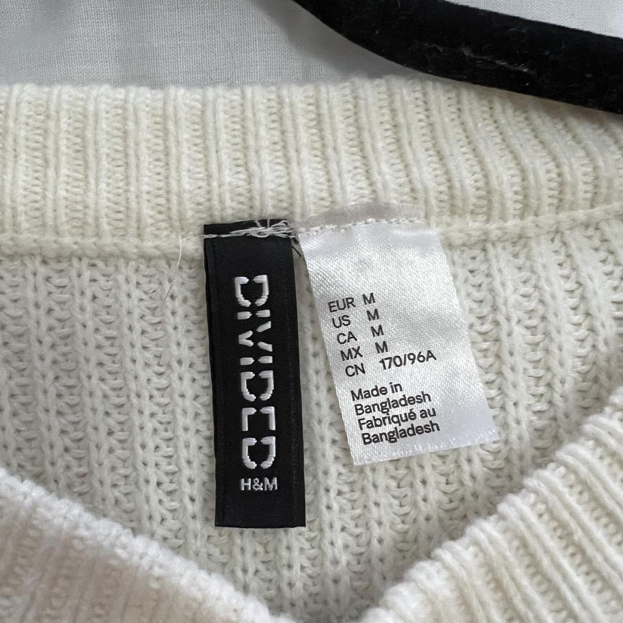 H and m outlet white jumper