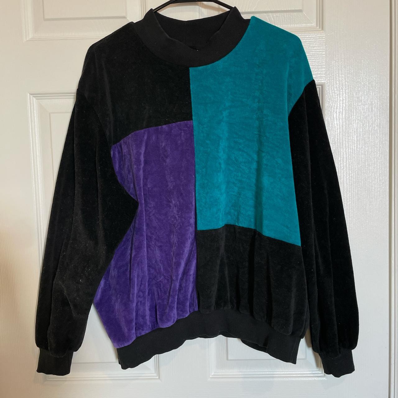 Alfred Dunner Women's Purple and Black Sweatshirt (2)