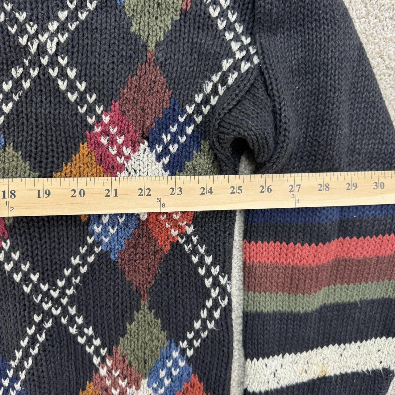 Vintage Men's Sweater - Black/Multi - L – Etching… - image 2