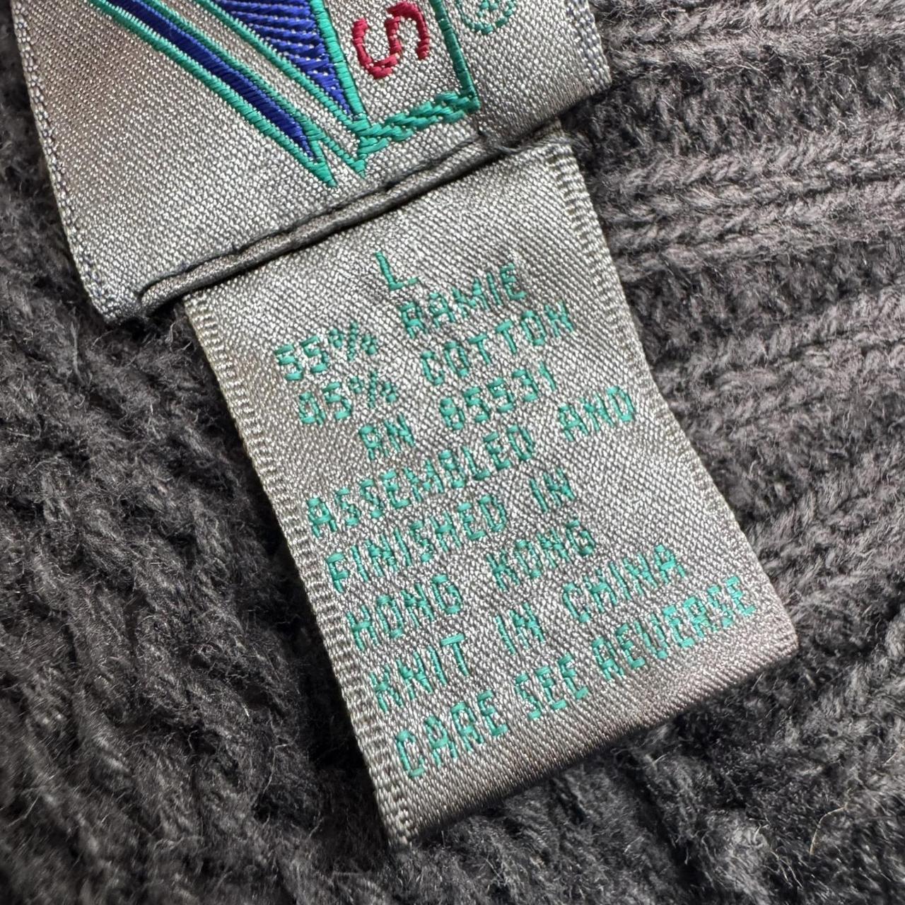 Vintage Men's Sweater - Black/Multi - L – Etching… - image 5