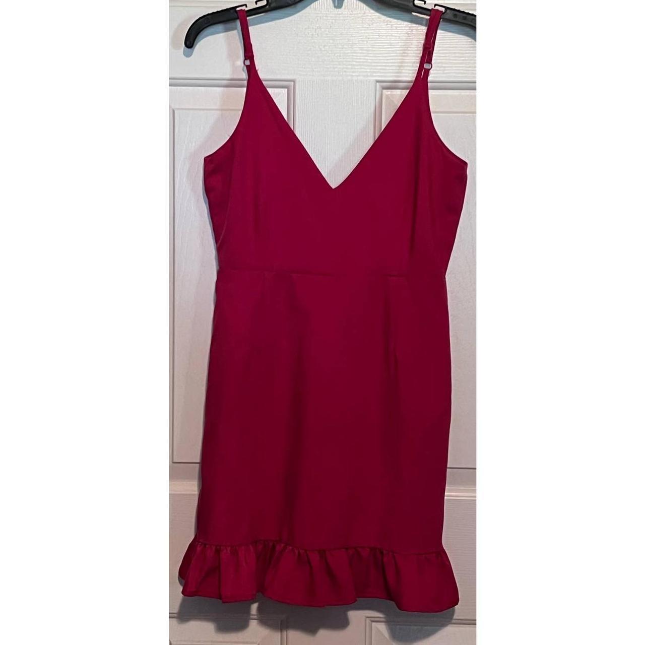 Missguided red frill dress best sale