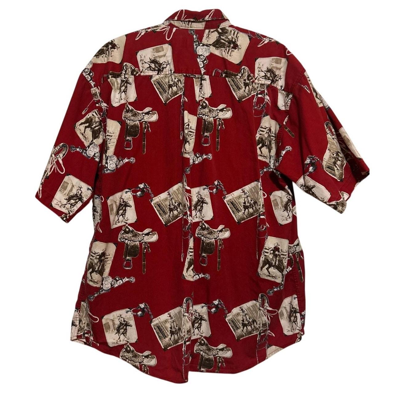 Source Unknown Men's Shirt - Red/Cream - L – Bit … - image 2