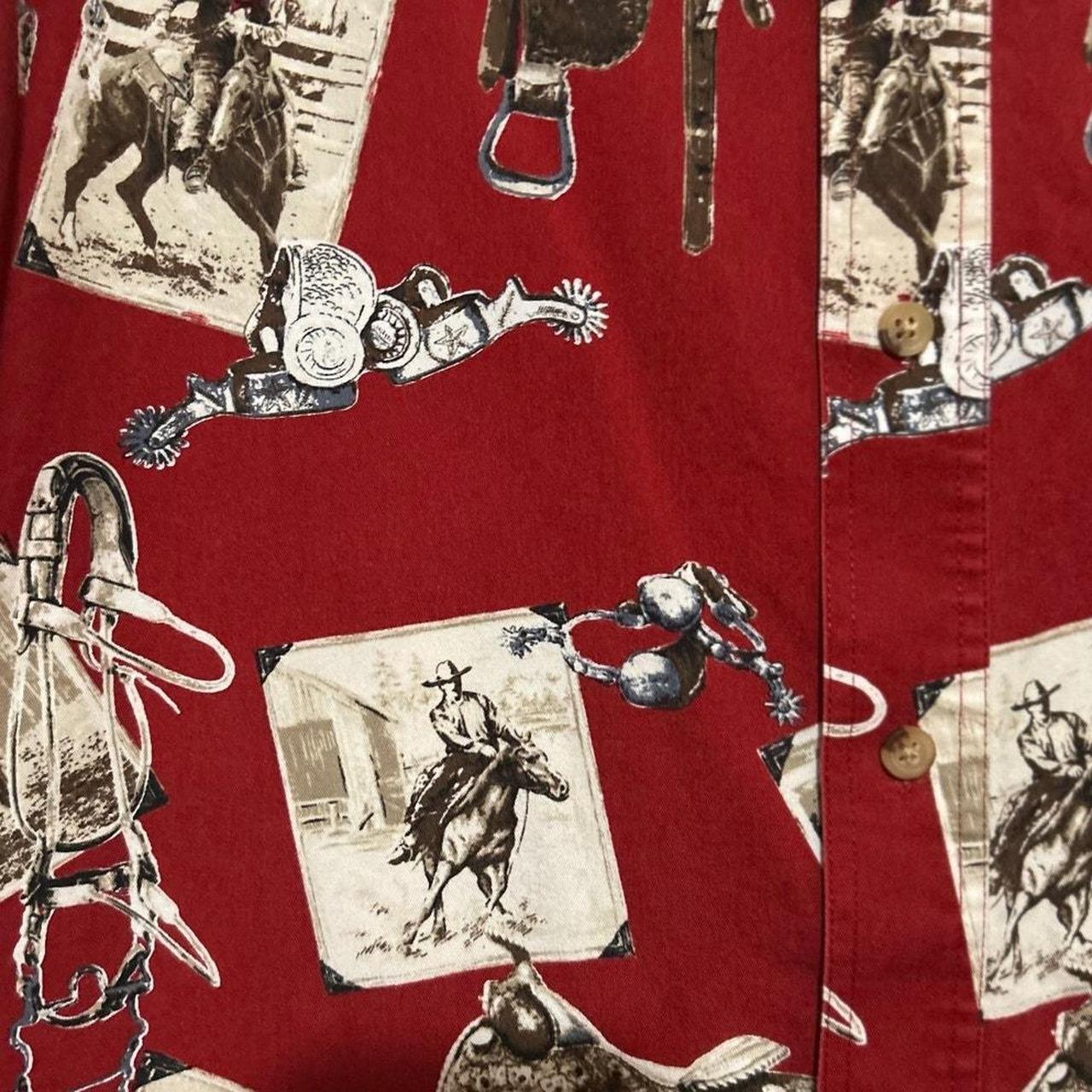 Source Unknown Men's Shirt - Red/Cream - L – Bit … - image 5