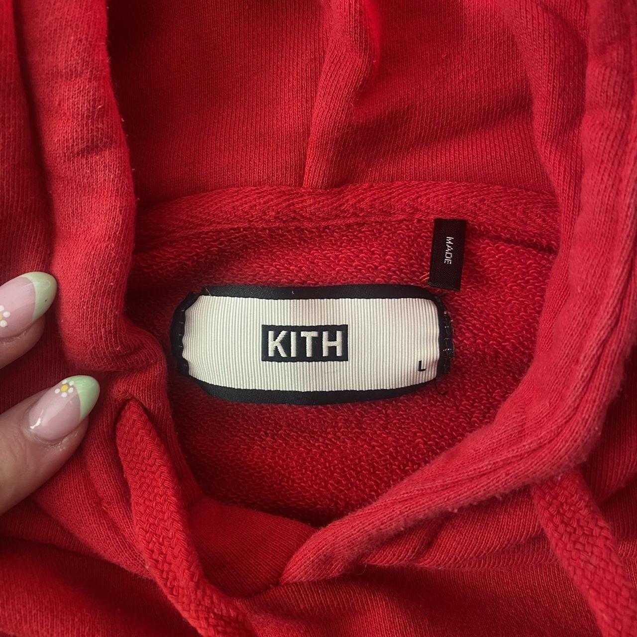 Kith Men's Navy and Red Sweatshirt Depop