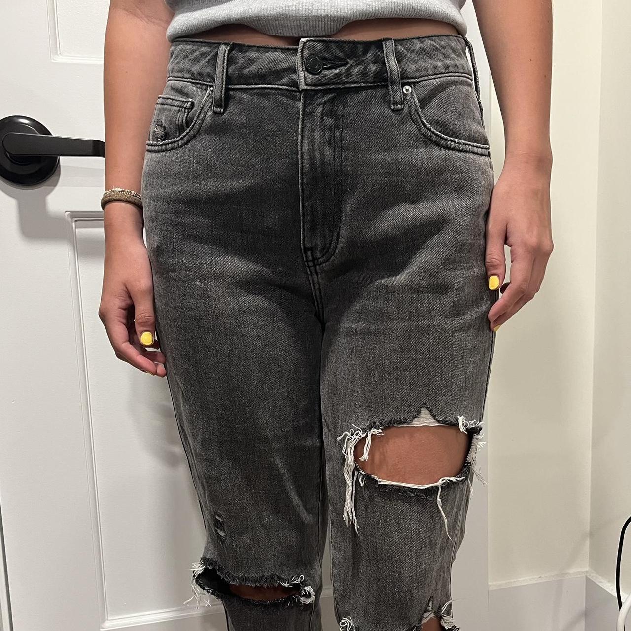 PacSun Women's Distressed Jeans Black/Grey 27