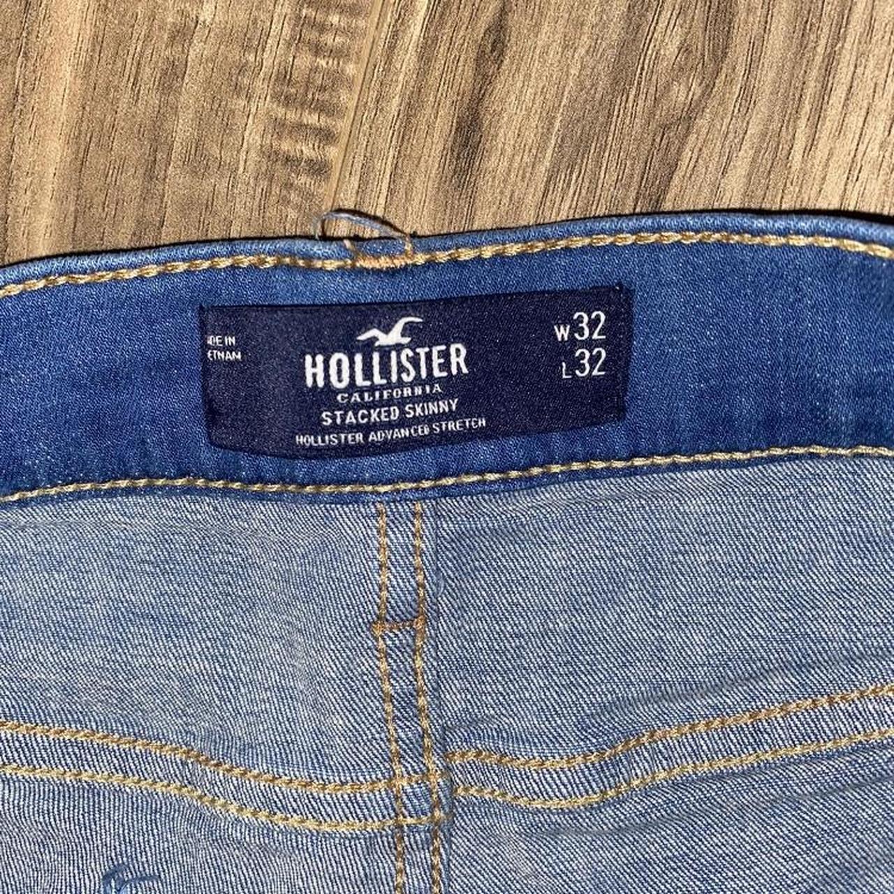 Hollister jeans 32x32 stacked skinny Excellent... Depop