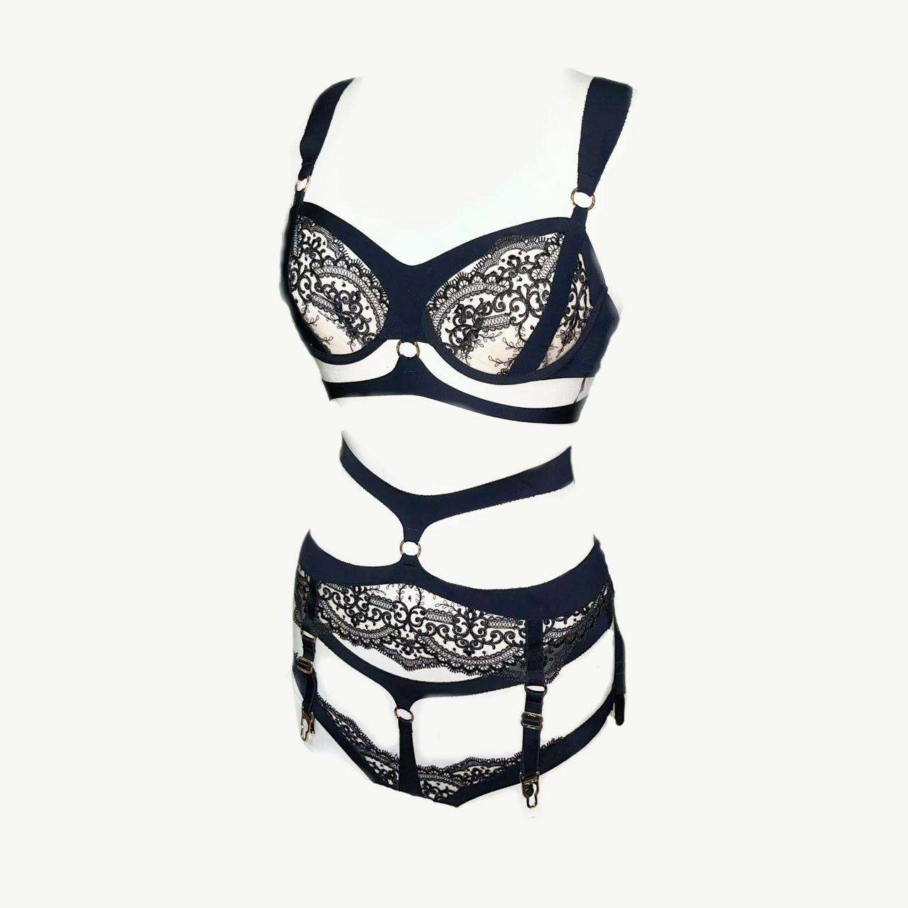 Honey Birdette Women's Black Bra Depop