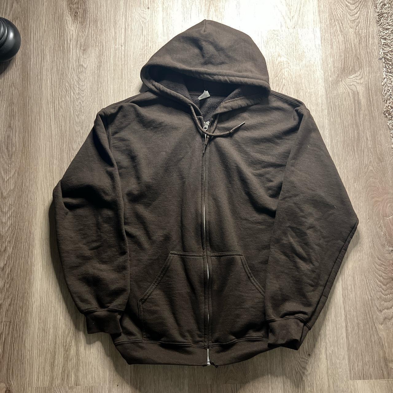 Gildan Men's Brown Hoodie | Depop