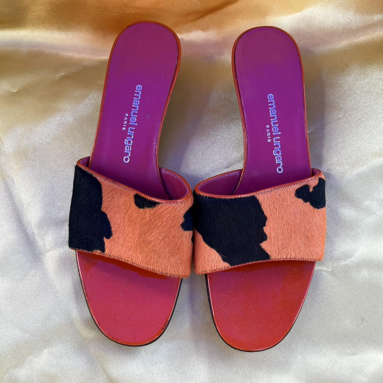 Emanuel Ungaro Women's Pink and Orange Sandals (2)