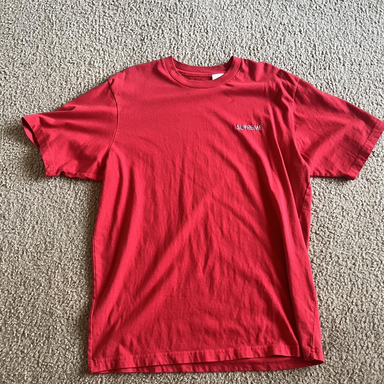 red supreme shirt Size M - Depop