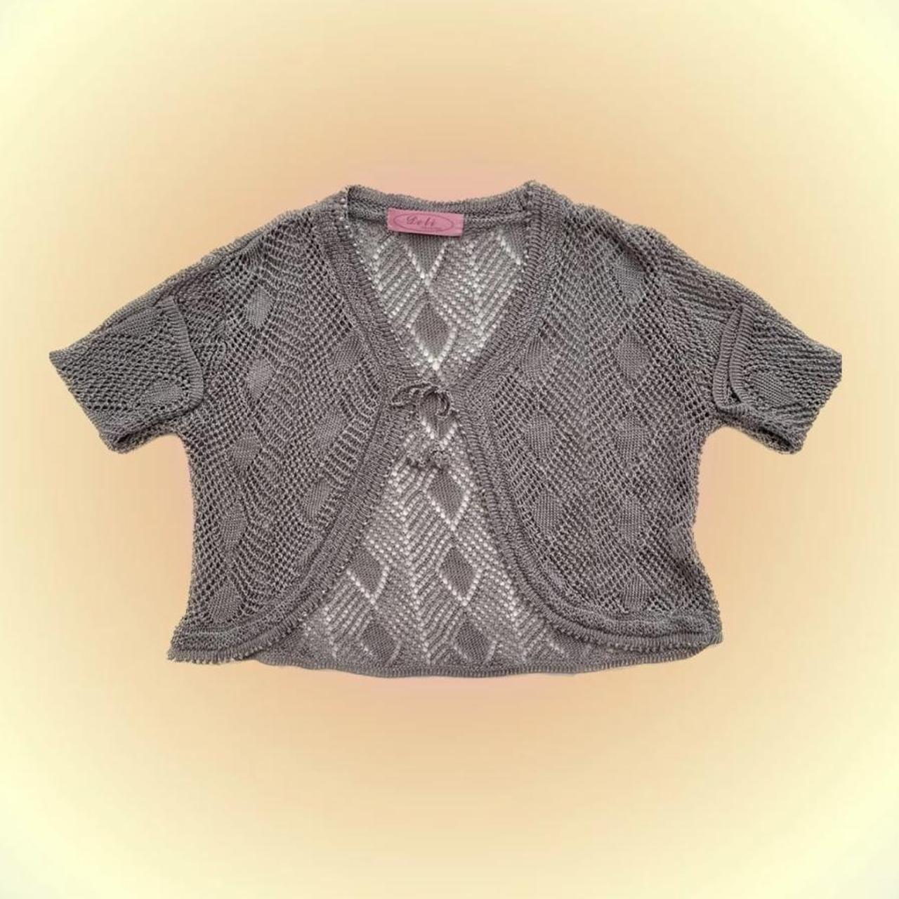 Women's Silver Cardigan Depop