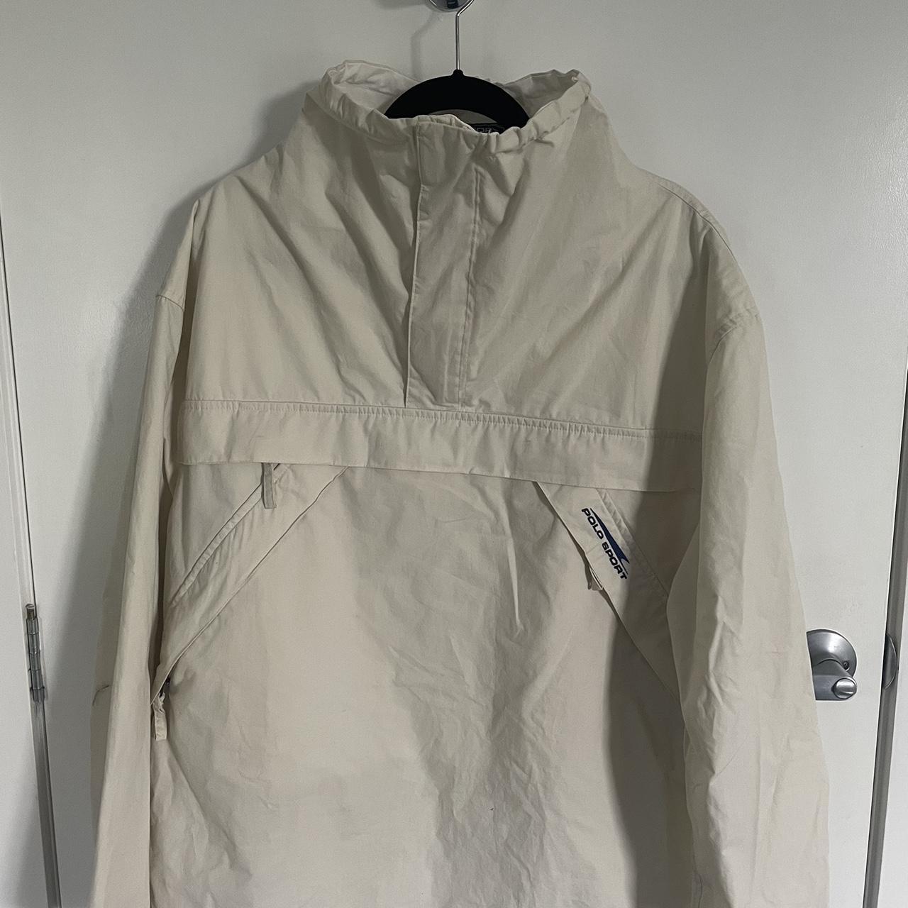 Vintage Polo sport Ralph Lauren jacket Cream sport... - Depop