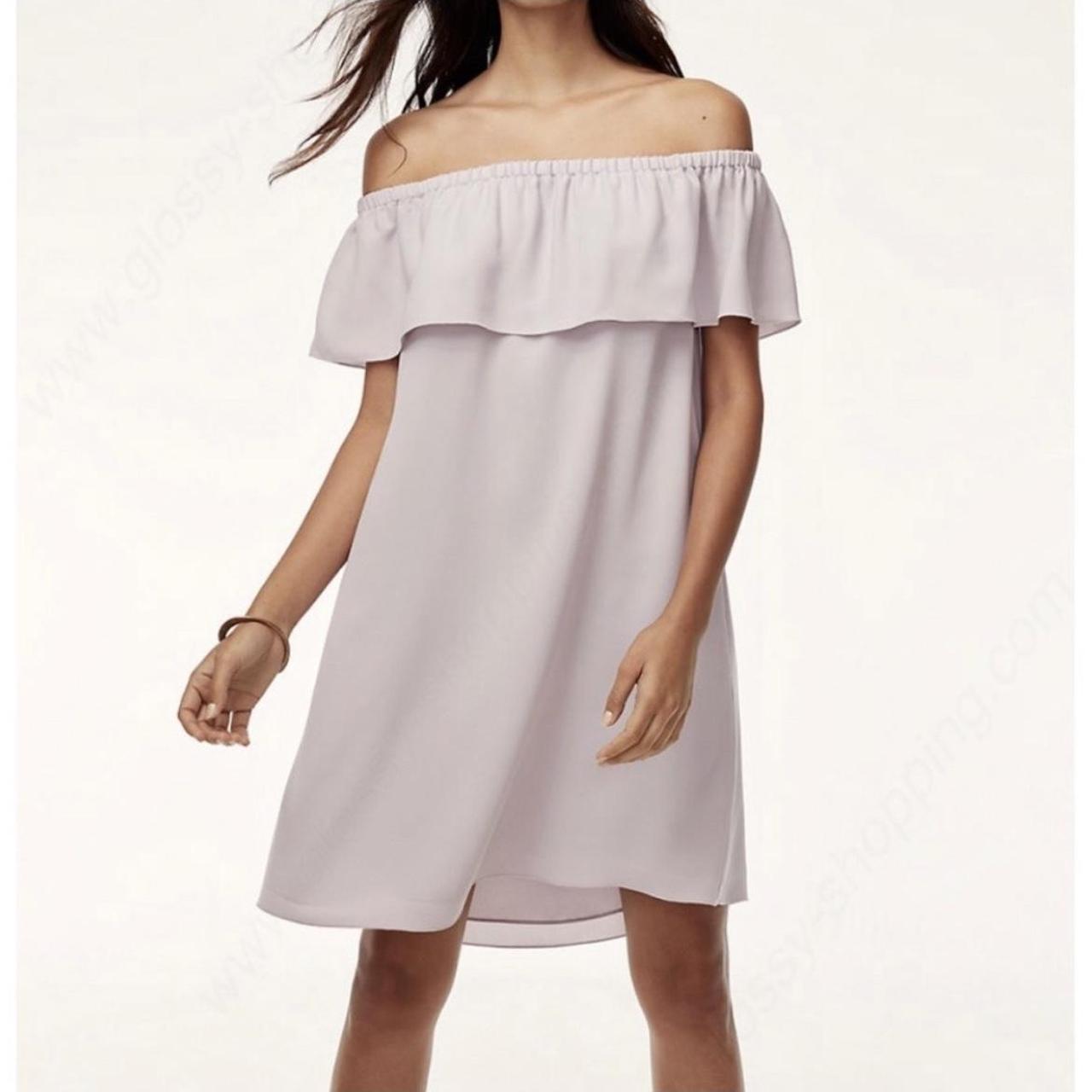 Wilfred Aritzia Dress Neuchatel Off Shoulder Lilac Depop