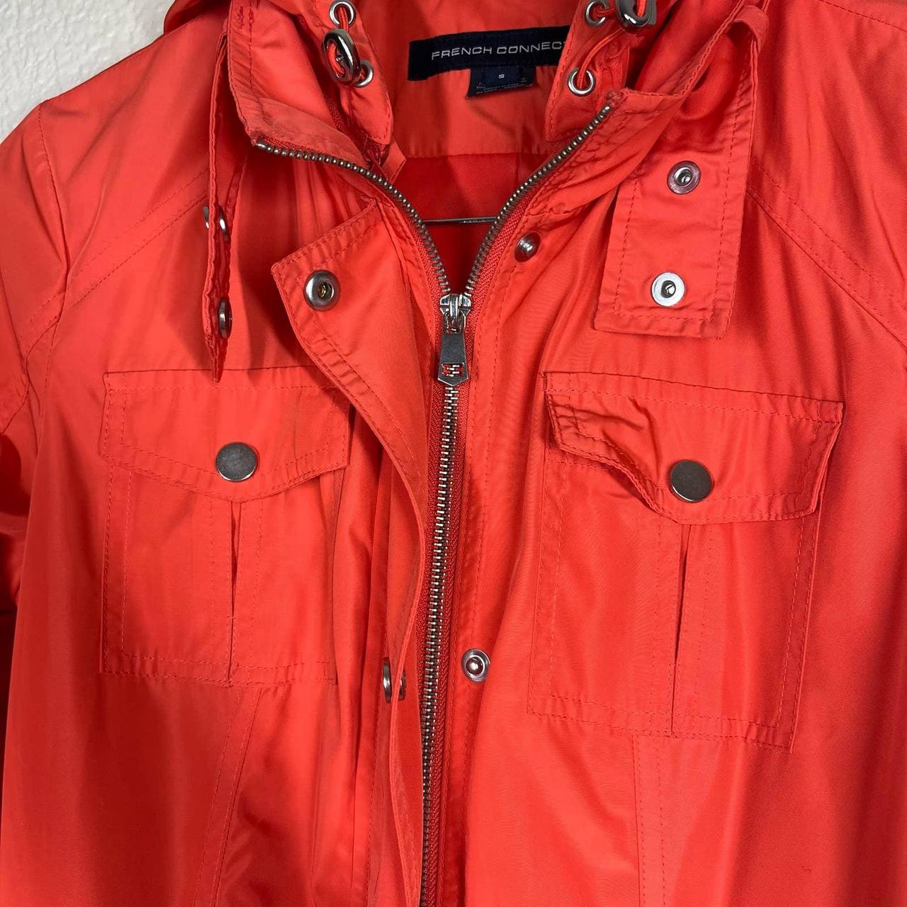 French Connection Rain Jacket Water Resistant Coral... - Depop