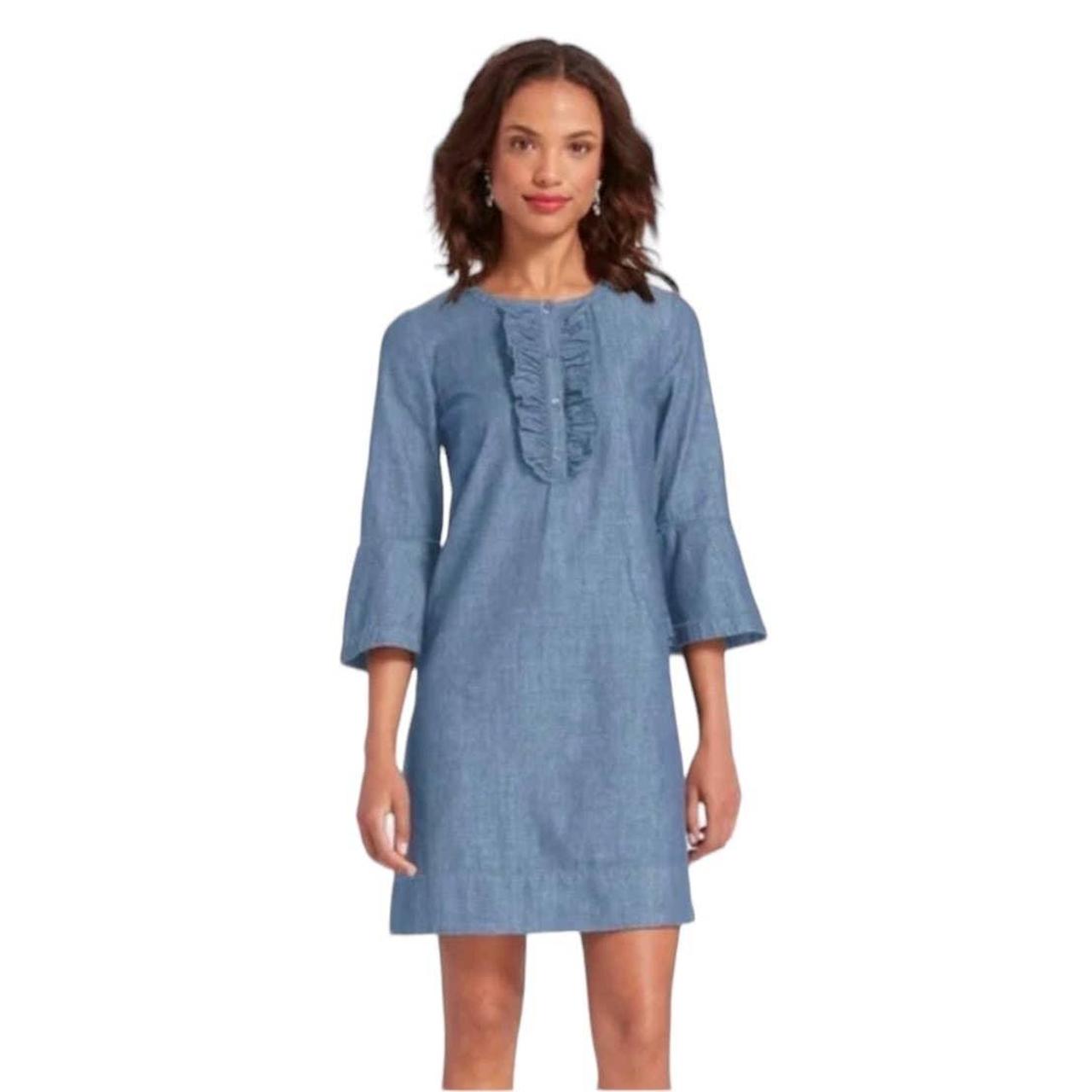 Draper james denim ruffle dress best sale