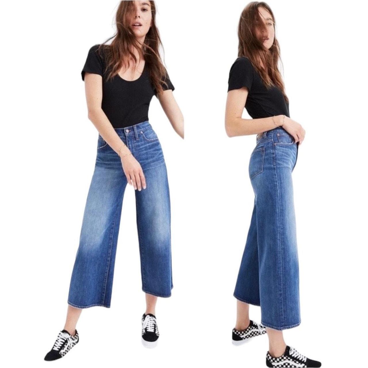 Madewell Wide-Leg Crop Jeans in Bainbridge good Wash Sz 24