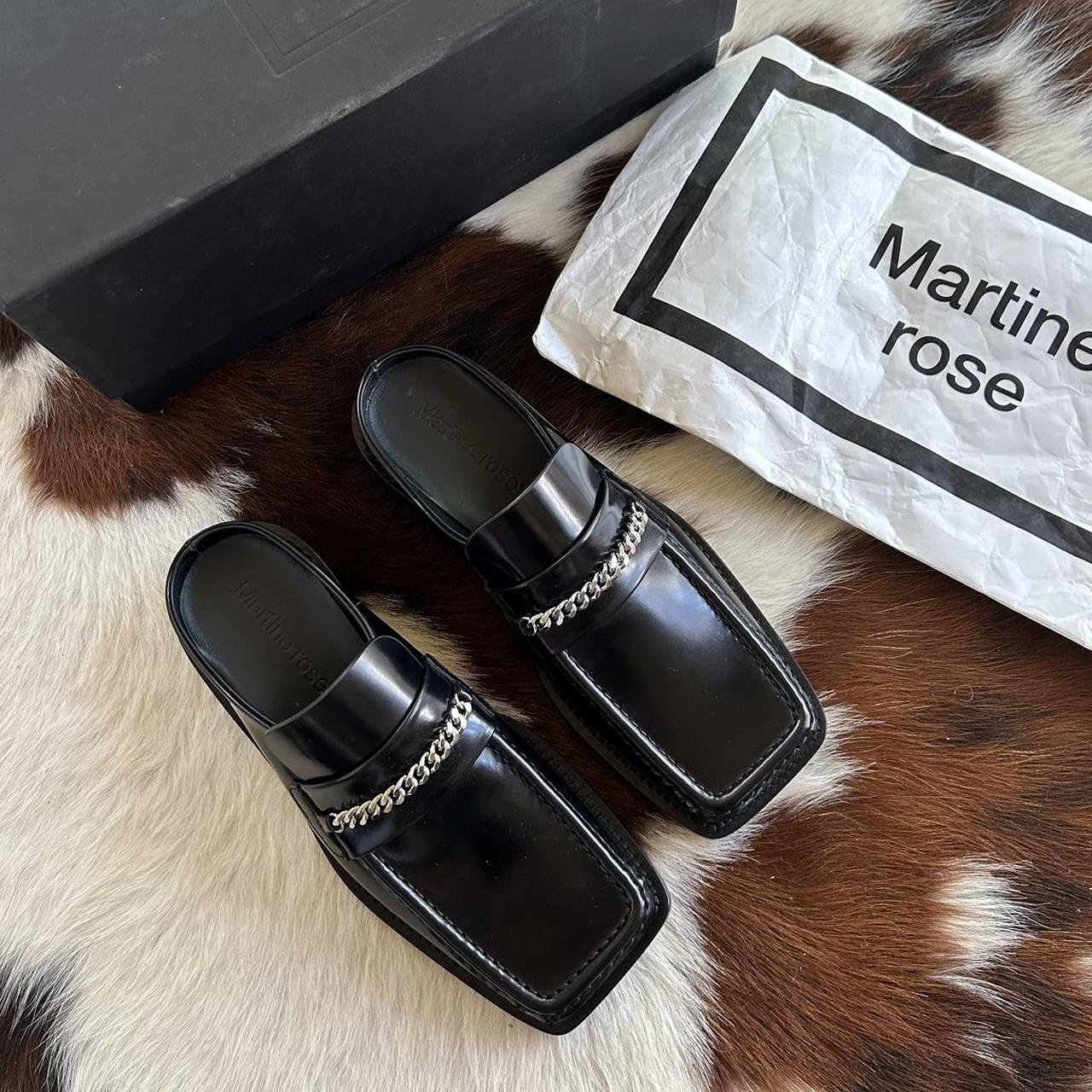 Martine Rose Black Square Toe Mules