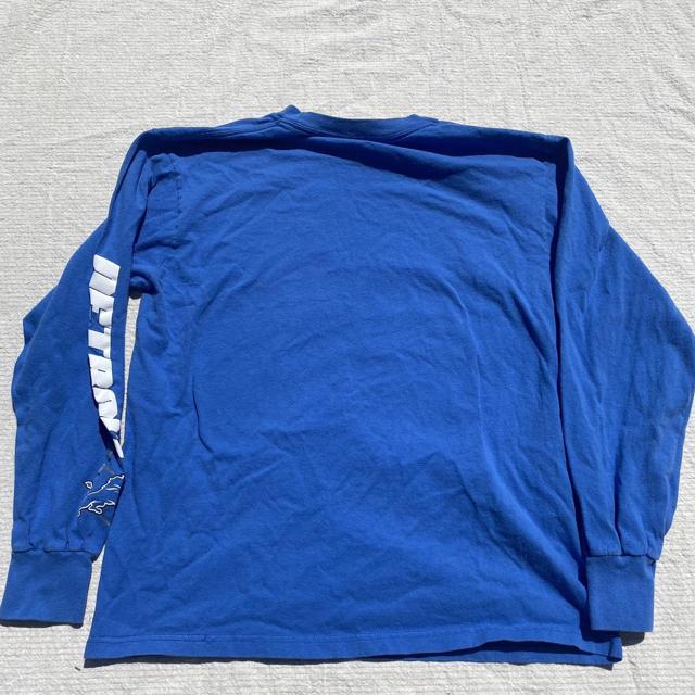 Vintage Detroit Lions shirt NFL team apparel Blue - Depop