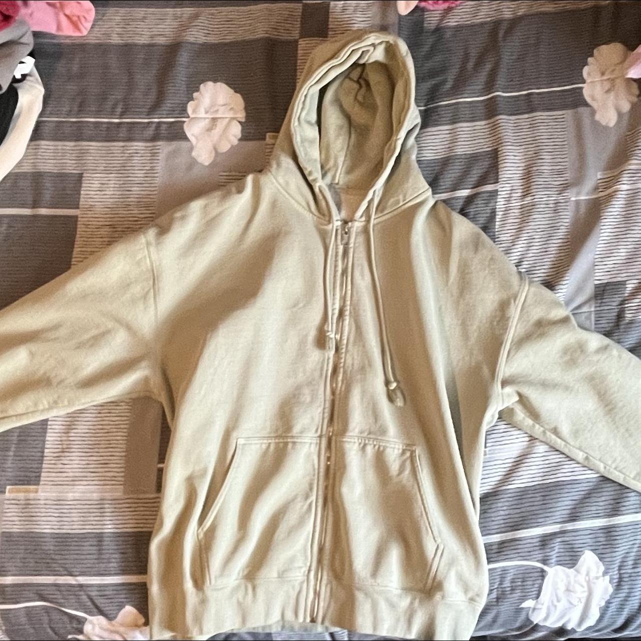 Brandy Melville Women's Green Hoodie Depop