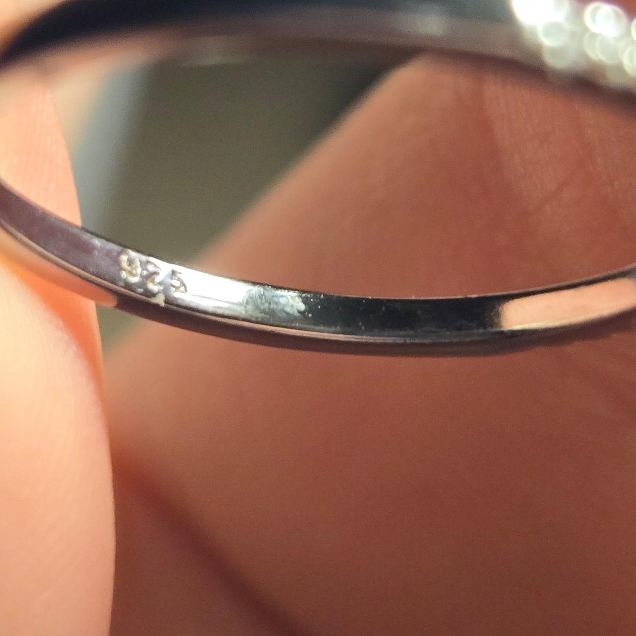 Source Unknown Women's Ring - Blue/White – Sterli… - image 3