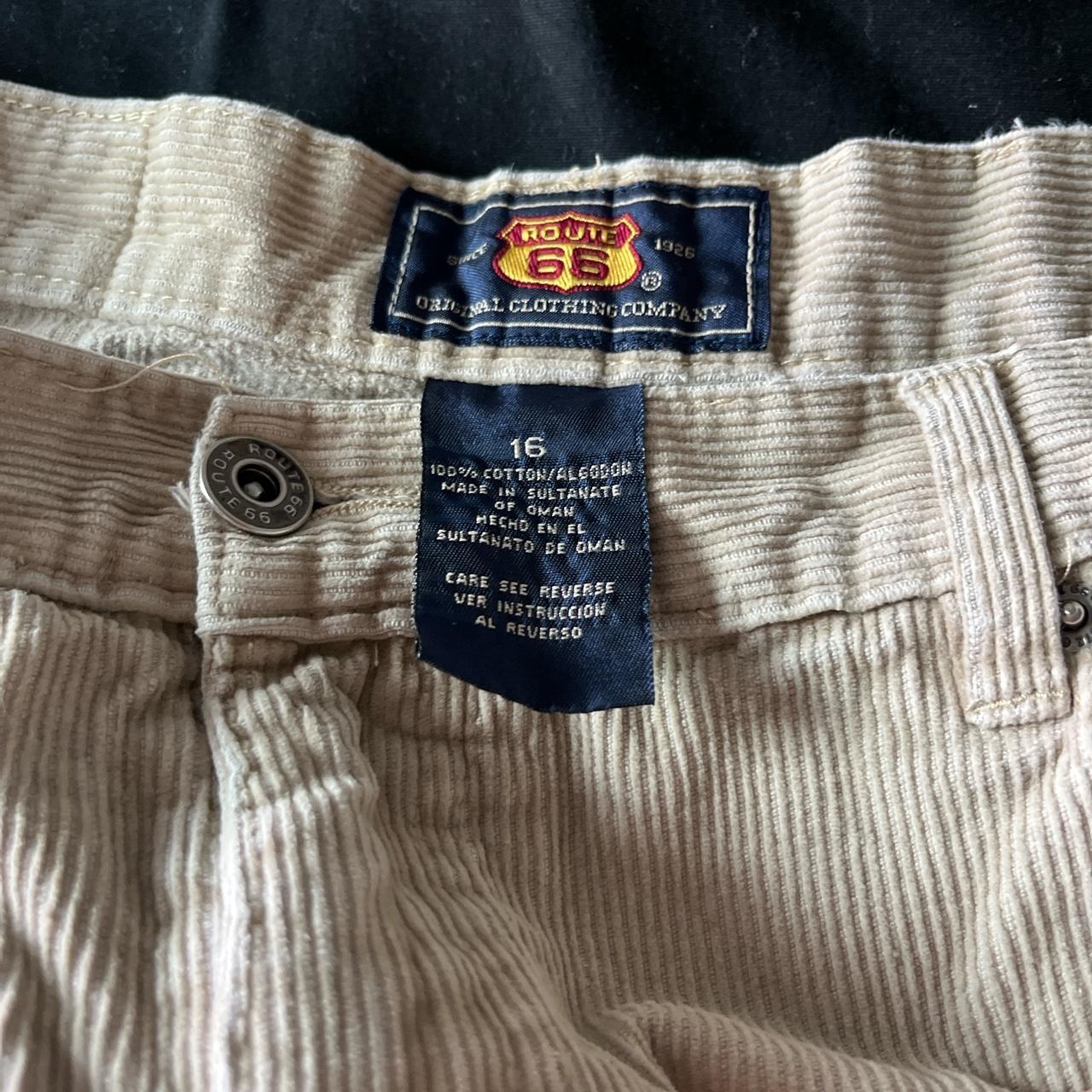Super baggy Route 66 tan corduroy Tagged 16 but... - Depop
