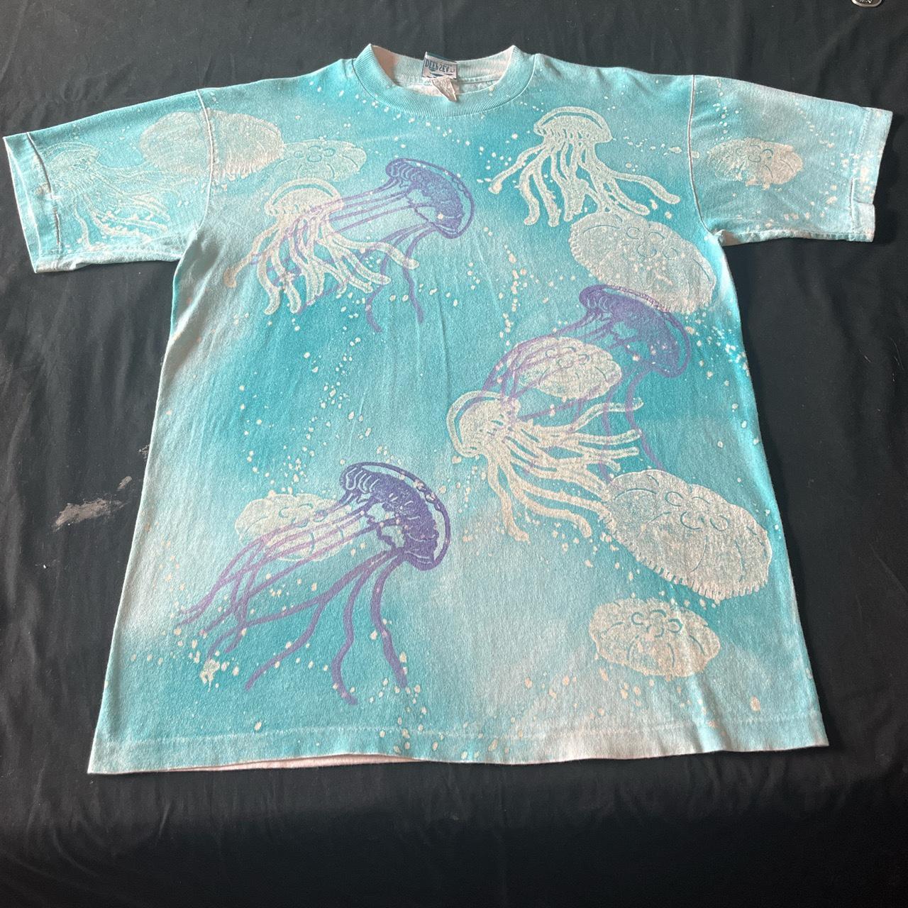 Vintage single stitch AOP deep sea tees jellyfish...