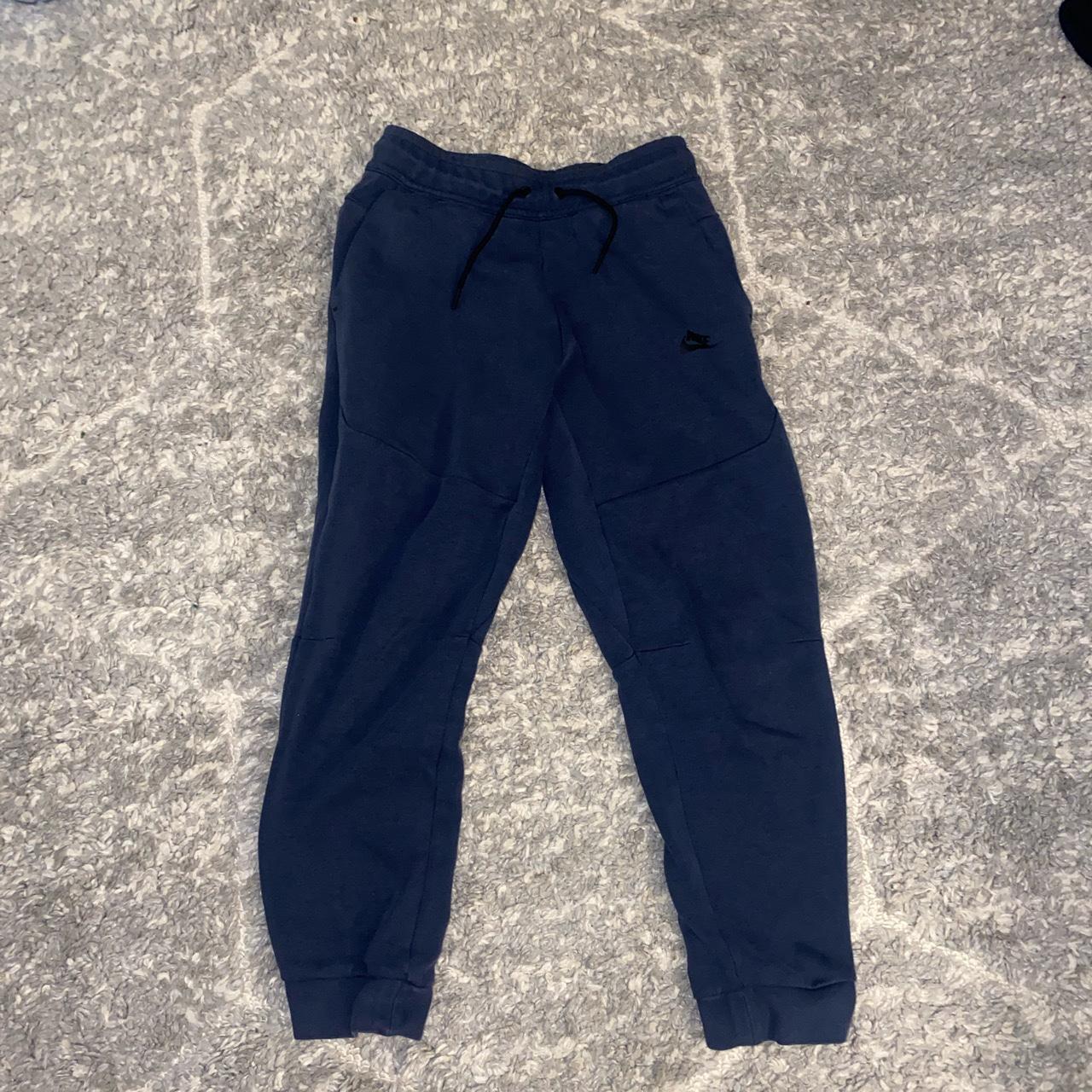 Navy blue Nike tech fleece pants #niketech #nike... - Depop